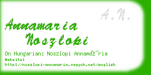 annamaria noszlopi business card